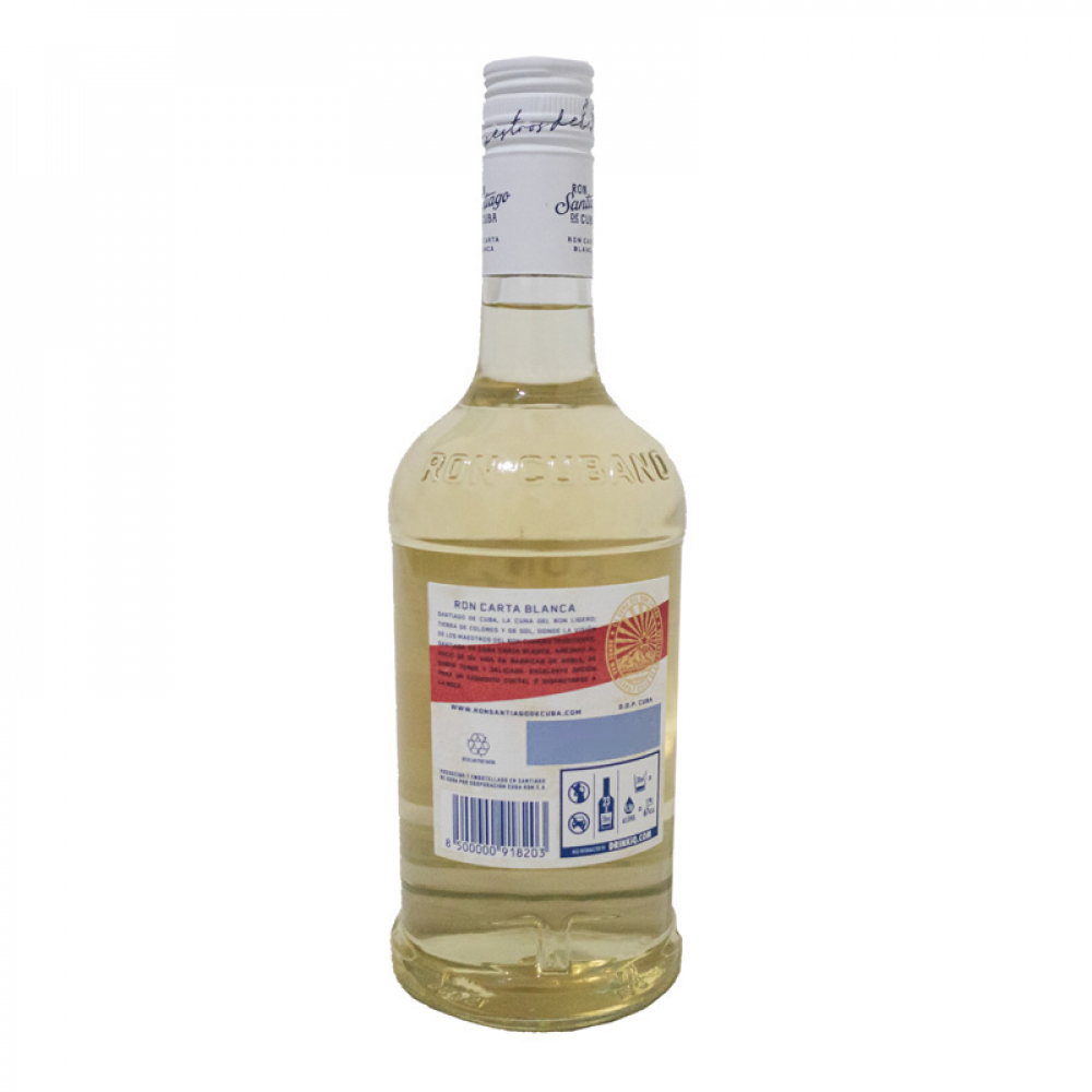 Ron carta blanca 40 % vol Santiago de Cuba (700 ml) - Miniatura 3