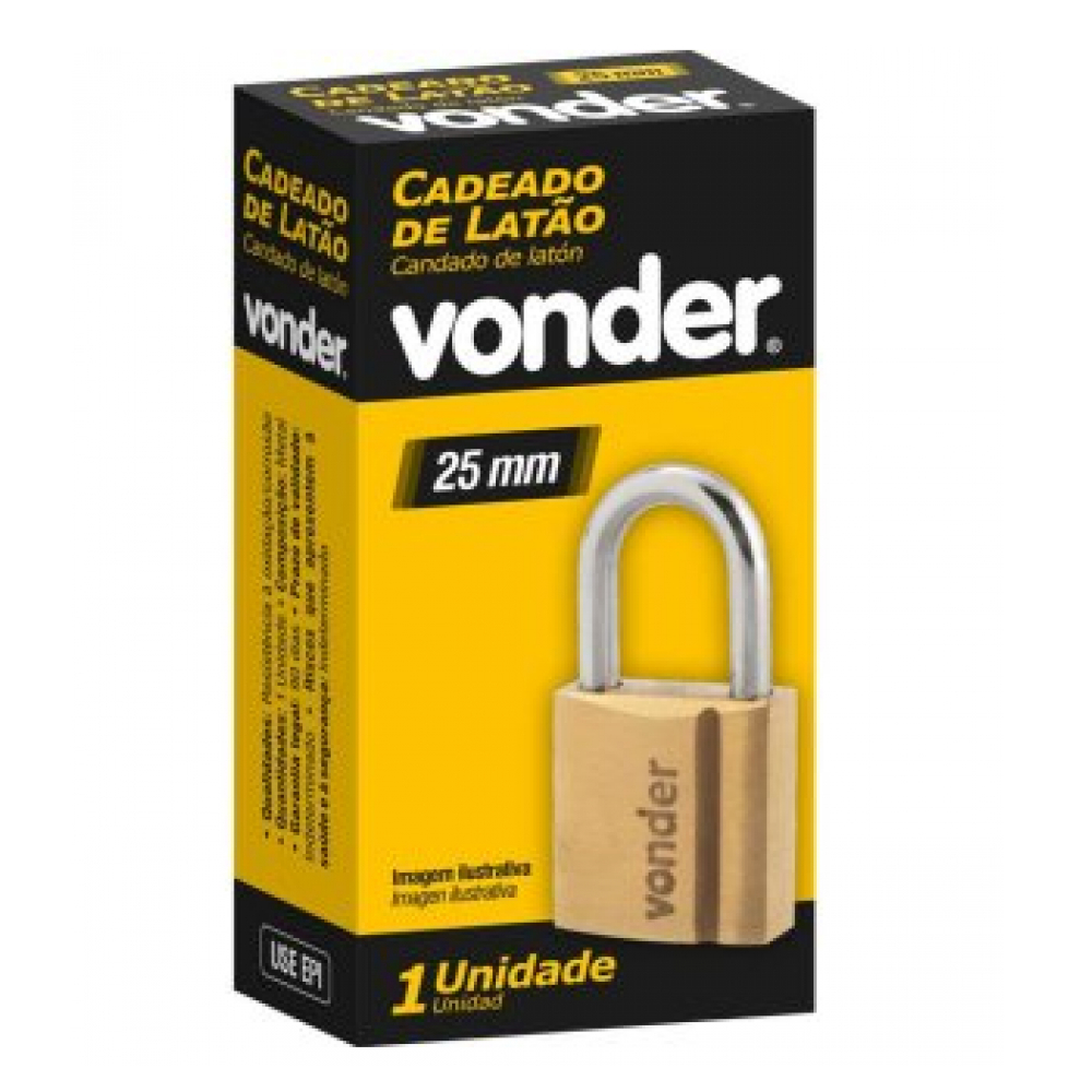 Candado de latón de 25 mm Vonder - Miniatura 2