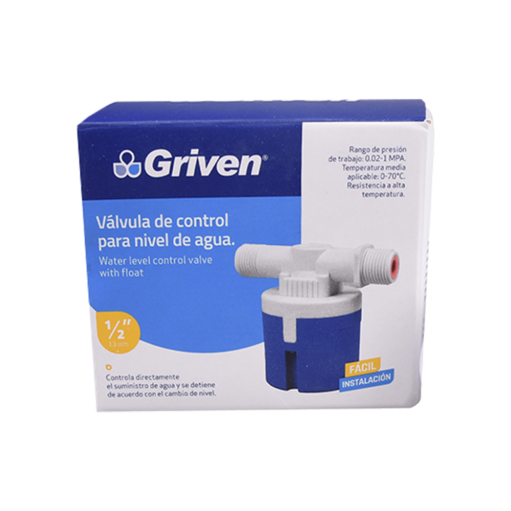 Válvula de control para nivel de agua de 1/2" Griven - Miniatura 4
