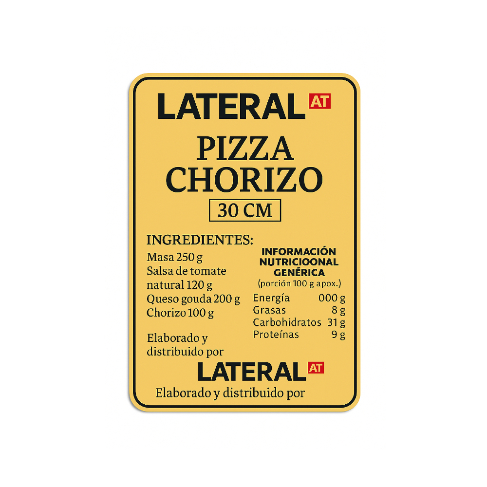 Pizza de chorizo Lateral (30 cm) - Miniatura 3