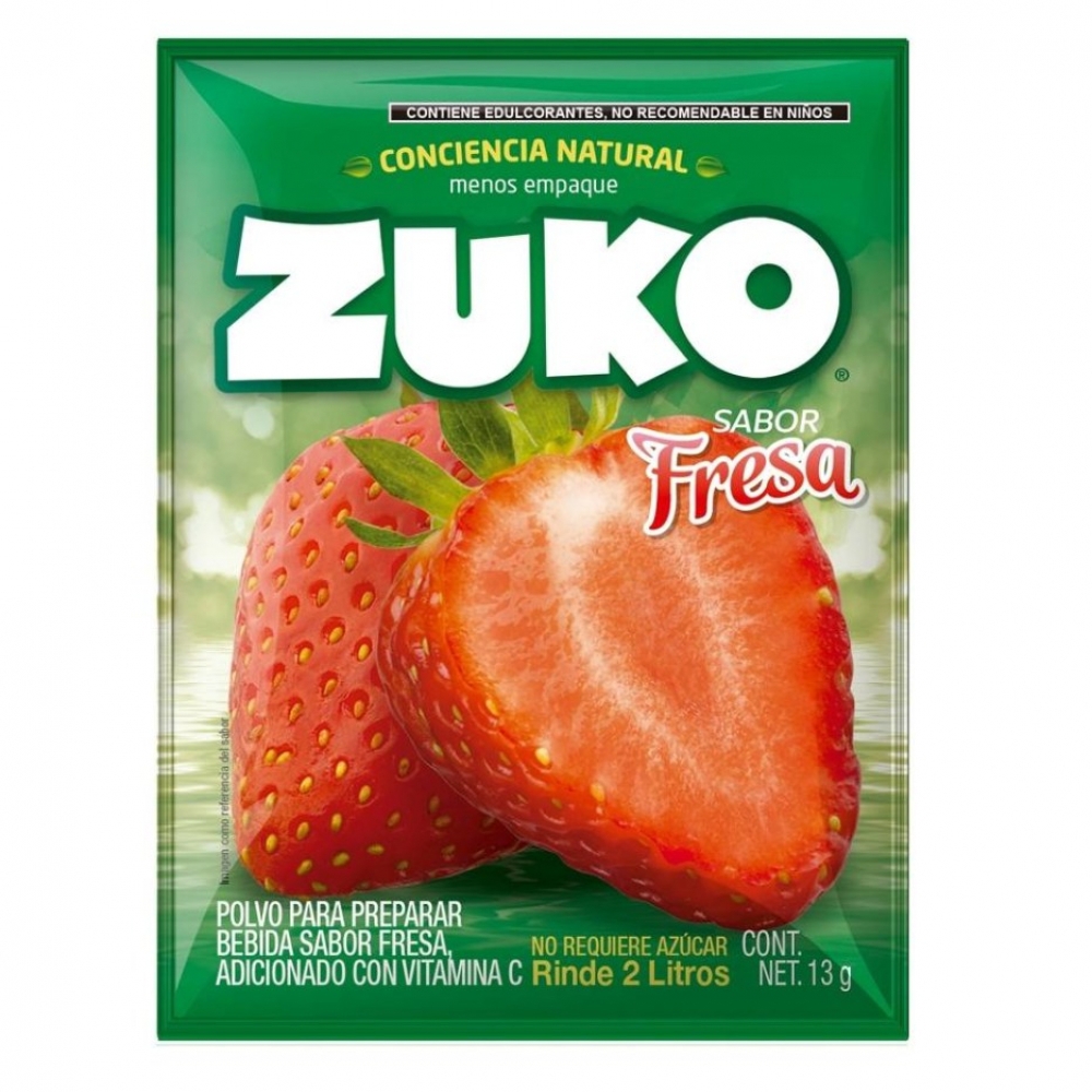 Refresco instantáneo sabor fresa Zuko (13 g) - Miniatura 4