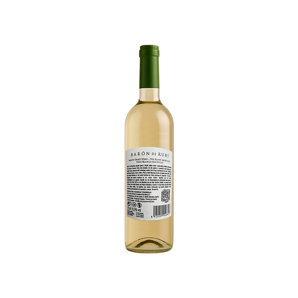 Vino blanco semidulce Barón de Rubí Macabeo (750 ml) - Miniatura 2
