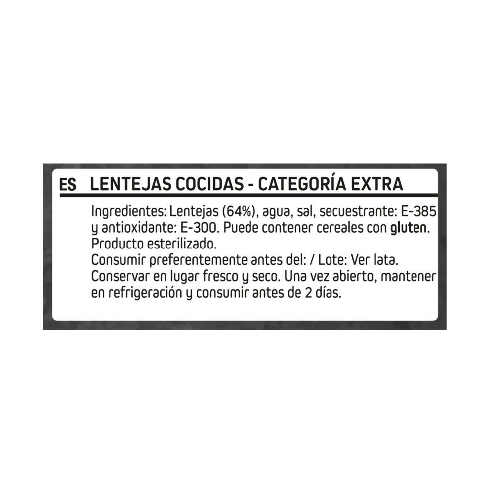Lentejas cocidas Montey (2.5 Kg / 5.5 lb) - Miniatura 3