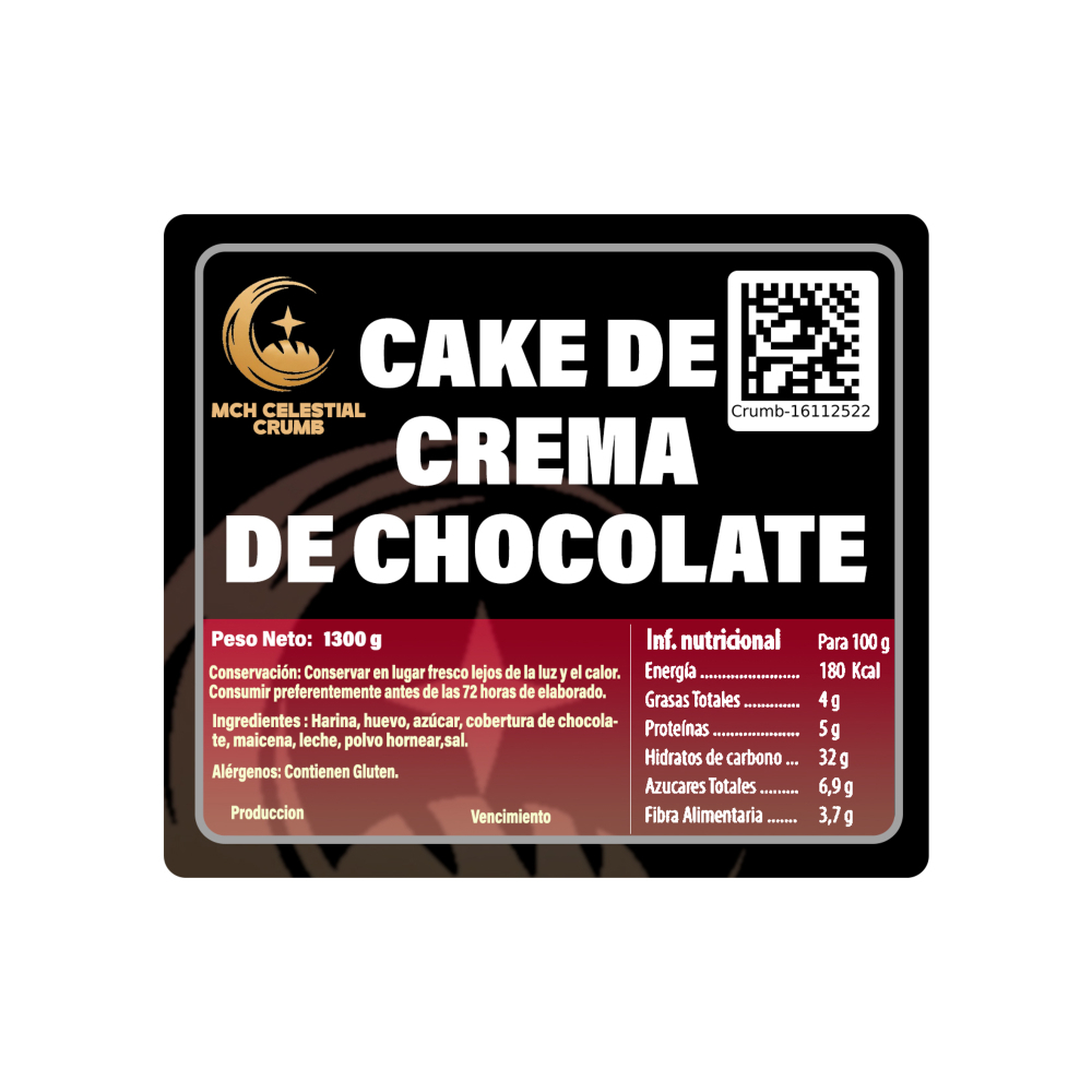 Cake de crema de chocolate MCH-Celestial Crumb (10 comensales) - Miniatura 3