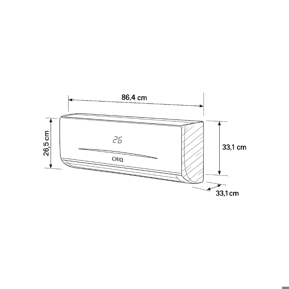Aire acondicionado tipo split de 1 tonelada Chiq CQASO12C2W - Miniatura 3