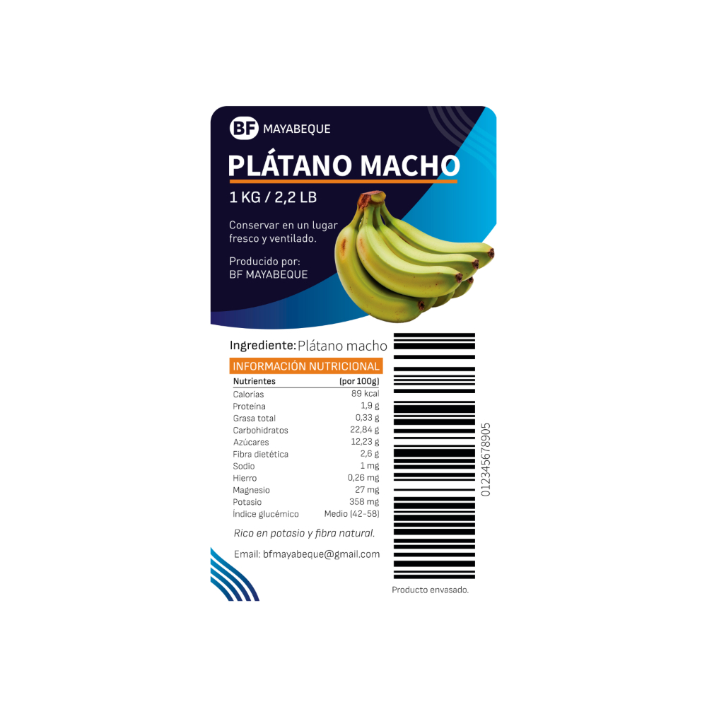 Plátano macho BF Mayabeque (1 kg / 2.2 lb) - Miniatura 2