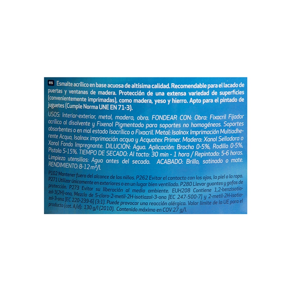 Esmalte al agua color blanco Acquatex Isaval (4 L) - Miniatura 4