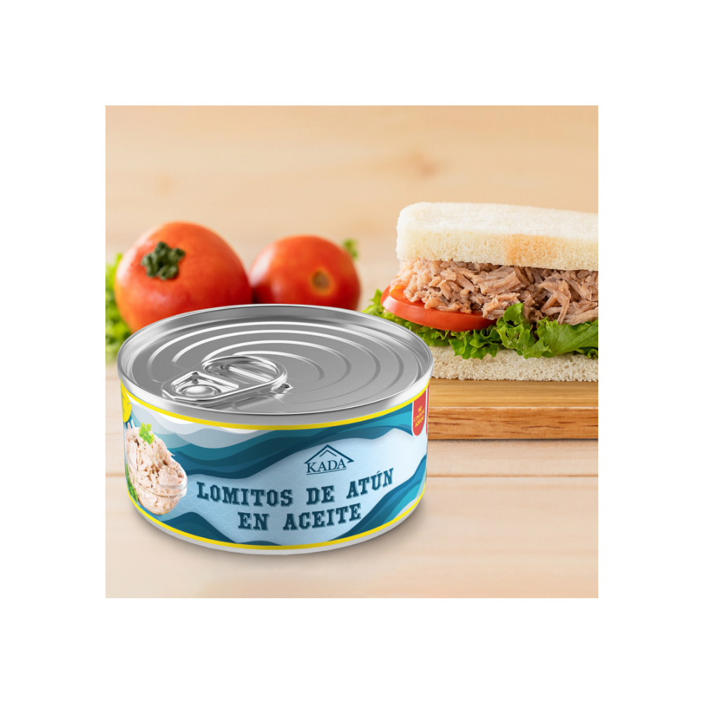 Atún en lomitos en aceite vegetal Kada (8 x 160 g / 5.6 oz) - Miniatura 2