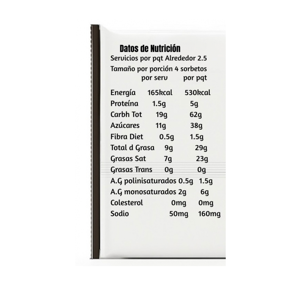 Sorbeto de crema con sabor a chocolate Nutro (75 g / 2.65 oz) - Miniatura 3