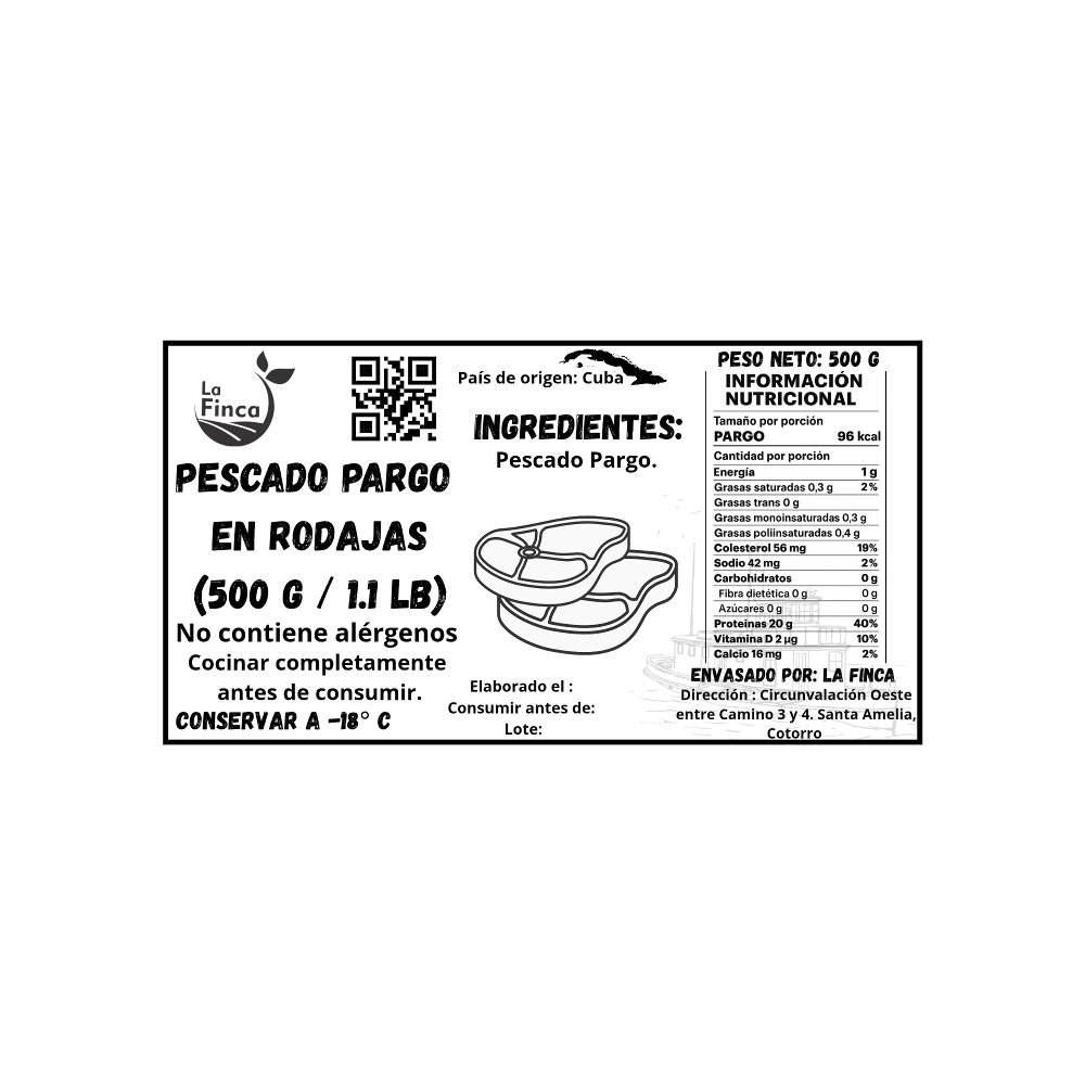 Pescado pargo en rodajas La Finca (500 g / 1.1 lb) - Miniatura 4