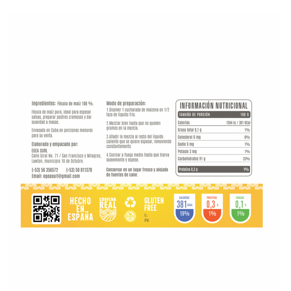 Maicena Cosecha Real (8 x 1 kg / 2.2 lb) - Miniatura 3