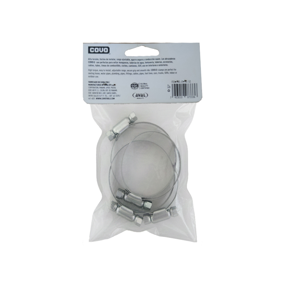 Abrazaderas de acero inoxidable 40 mm - 64 mm Covo (5 U) - Miniatura 2