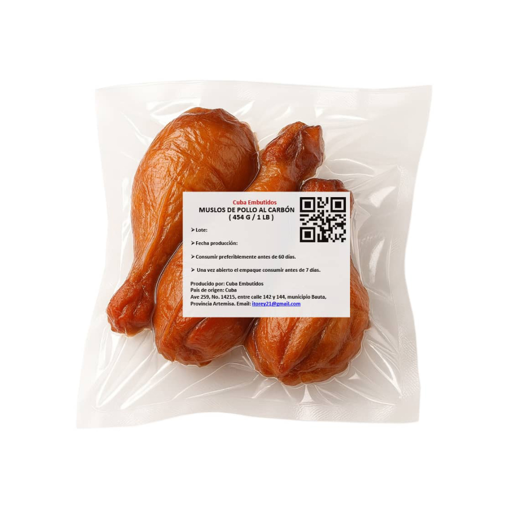 Muslos de pollo al carbón Cuba Embutidos (454 g / 1 lb) - Miniatura 4