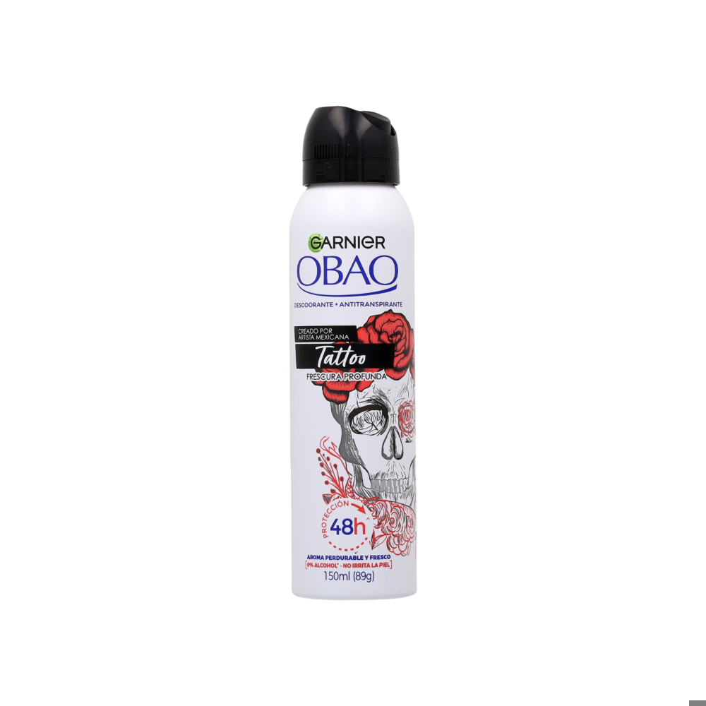 Desodorante spray frescura profunda Tattoo Obao (89 g / 150 ml) - Miniatura 4