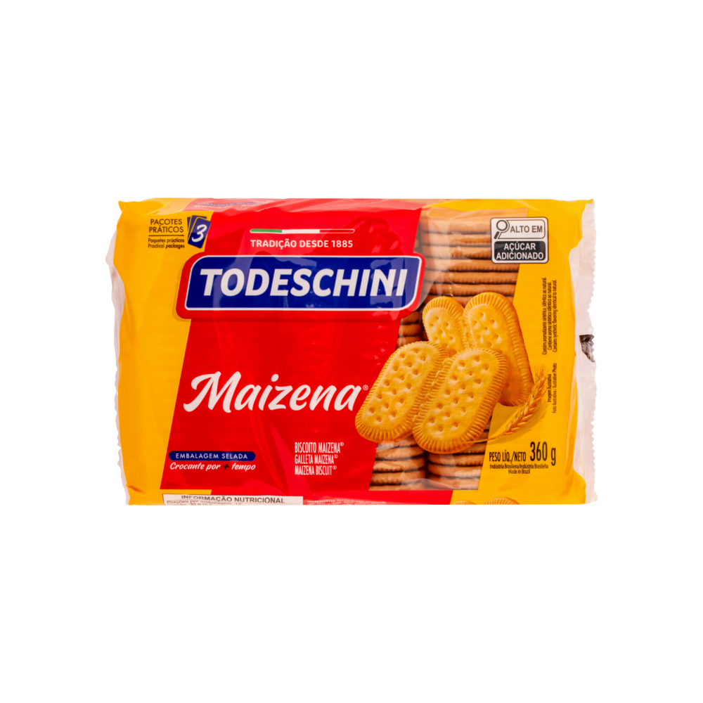 Combo de Galletas de maicena Todeschini (360 g / 12.7 oz) + Galletas de leche Todeschini ( 360 g/ 12 oz) + Galletas Maria Todeschini (360 g / 12.7 oz) - Miniatura 3