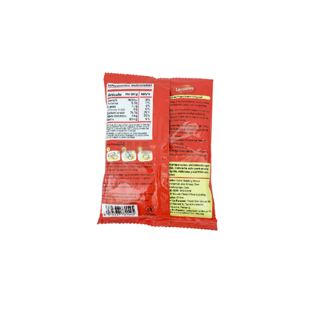 Puré de puras patatas Sabrosísimo (40 g / 1.41 oz) - Miniatura 2