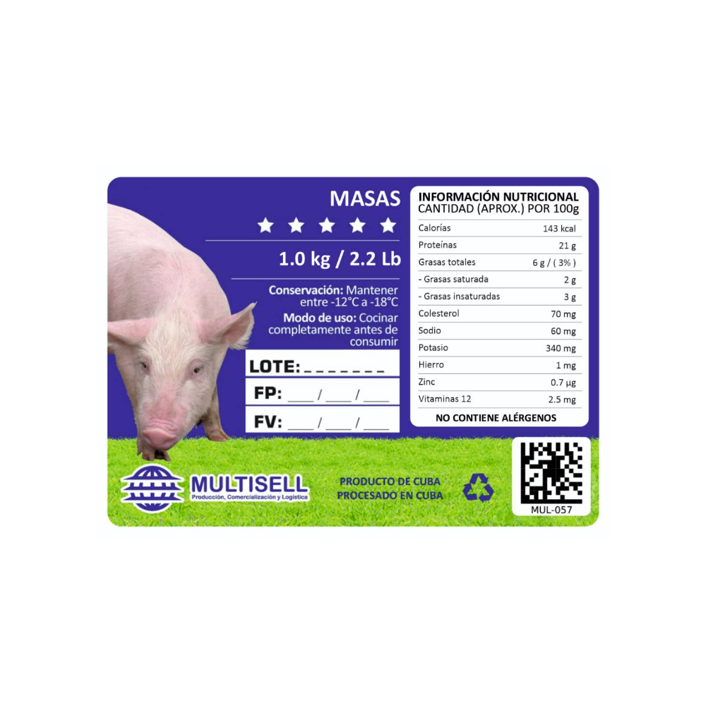 Masas de cerdo Multisell (1 kg / 2.2 lb) - Miniatura 4