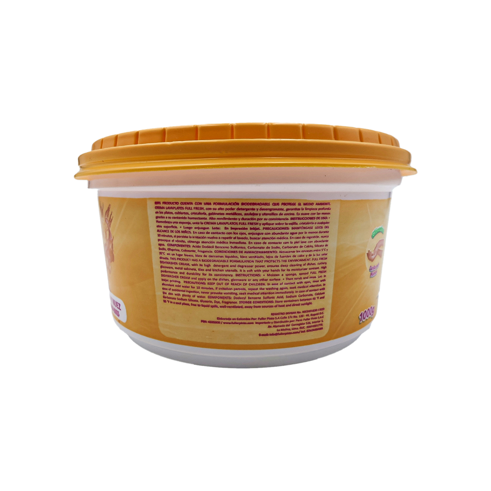 Crema lavaplatos aroma a avena y miel Full Fresh (1 kg / 2.20 lb) - Miniatura 2