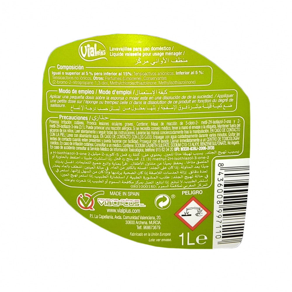 Lavavajillas concentrado Vialplus (1 L) - Miniatura 2