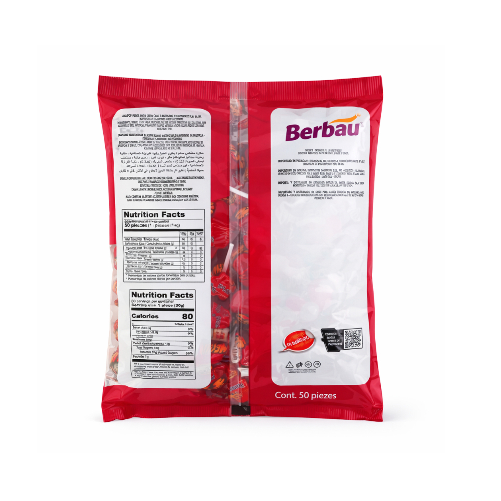 Chupa chupas Megalito sabor Tutti Frutti Berbau (900 g / 1.98 lb) - Miniatura 2