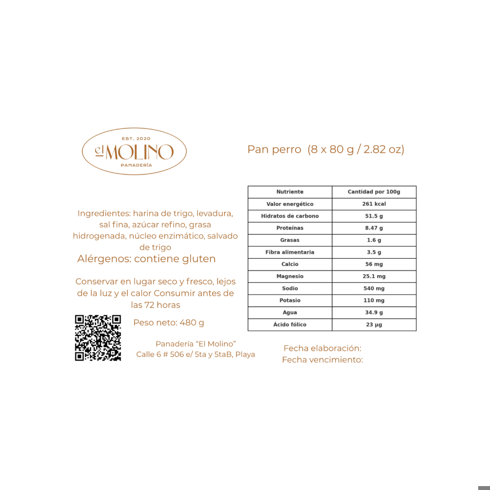 Pan perro El Molino (16  x 80 g / 2.82 oz) - Miniatura 4