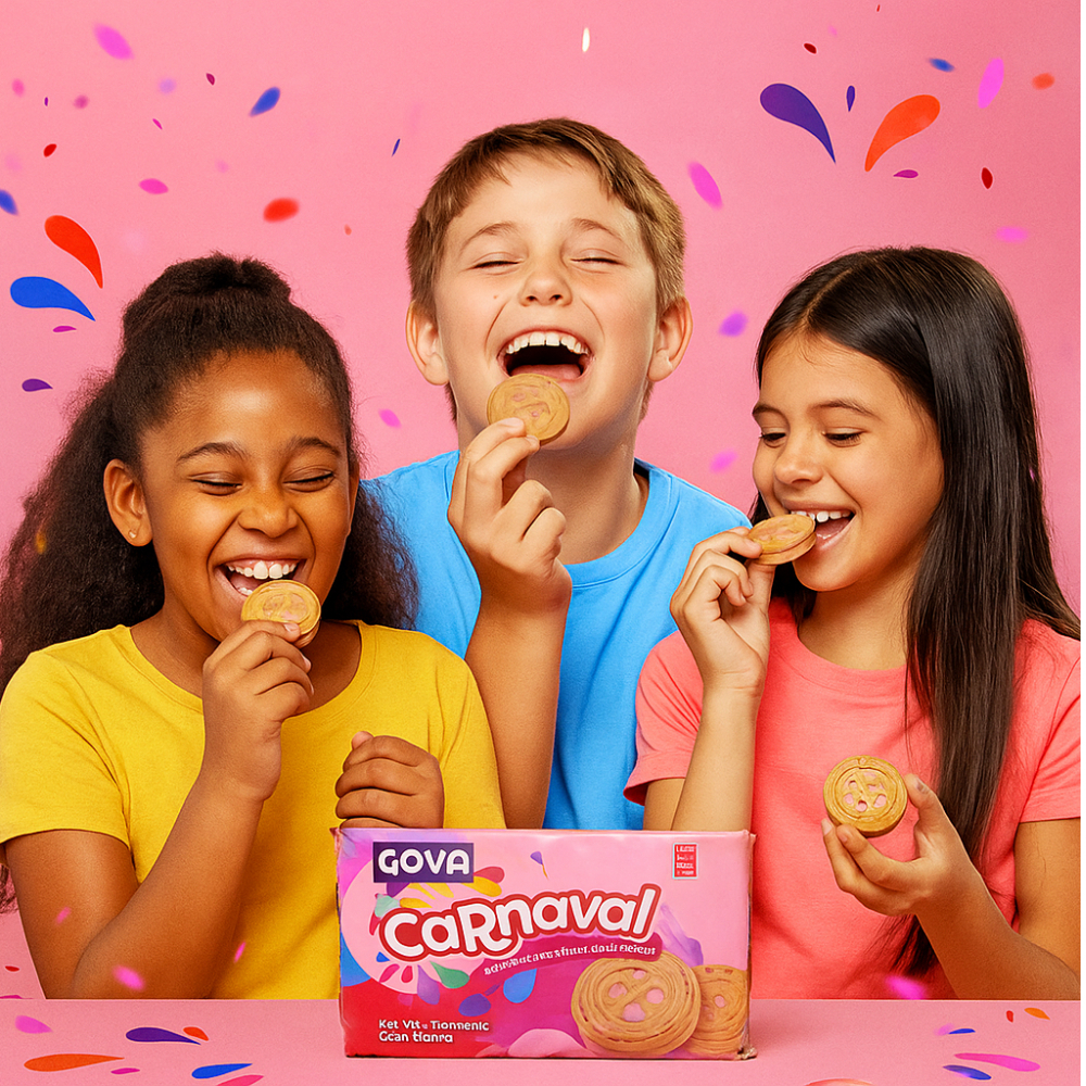 Galletas de vainilla rellenas con crema sabor a fresa Carnaval Goya (403 g / 14.2 oz) - Miniatura 2