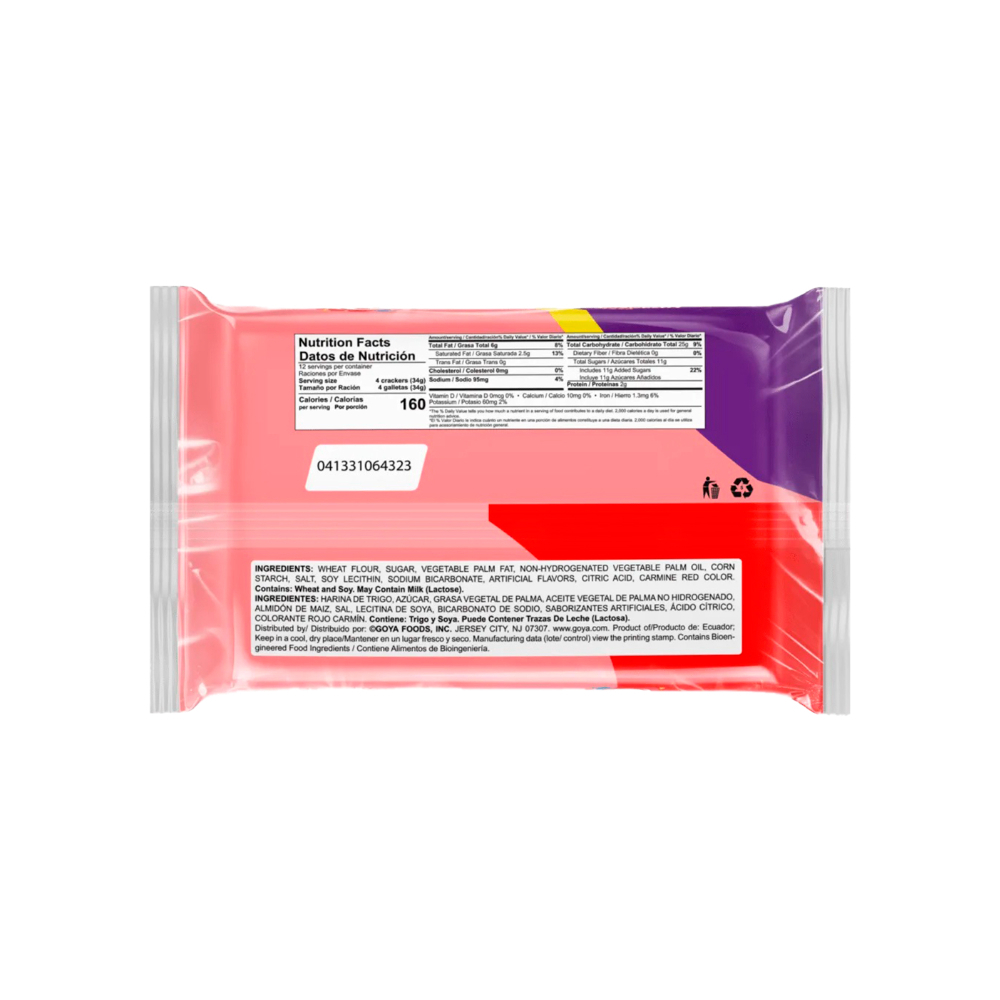 Galletas rellenas con crema sabor a fresa Carnaval Goya (6 x 403 g/ 14.2 oz) - Miniatura 2