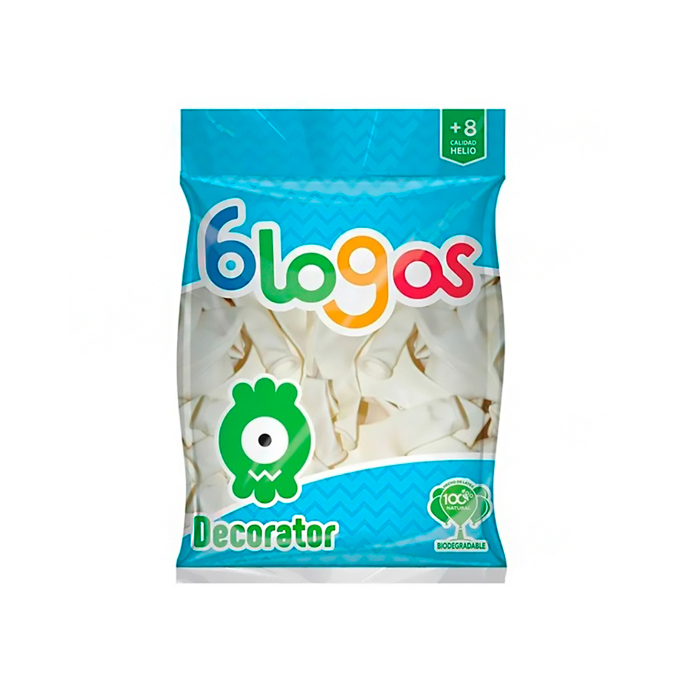 Paquete de globos blanco nieve Blogos Decorator (30 U) - Miniatura 3