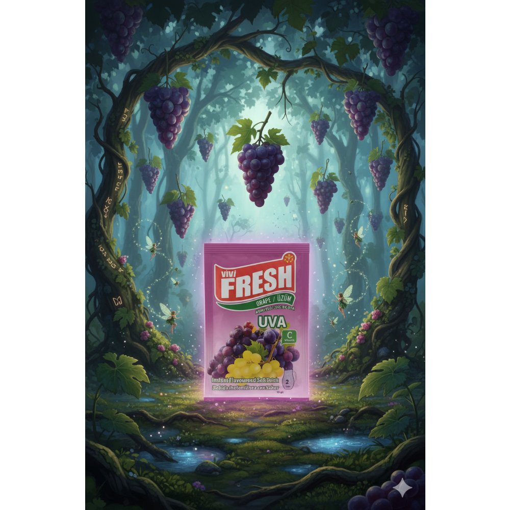 Refresco instantáneo sabor uva Vivi Fresh Erdem (10 g) - Miniatura 4