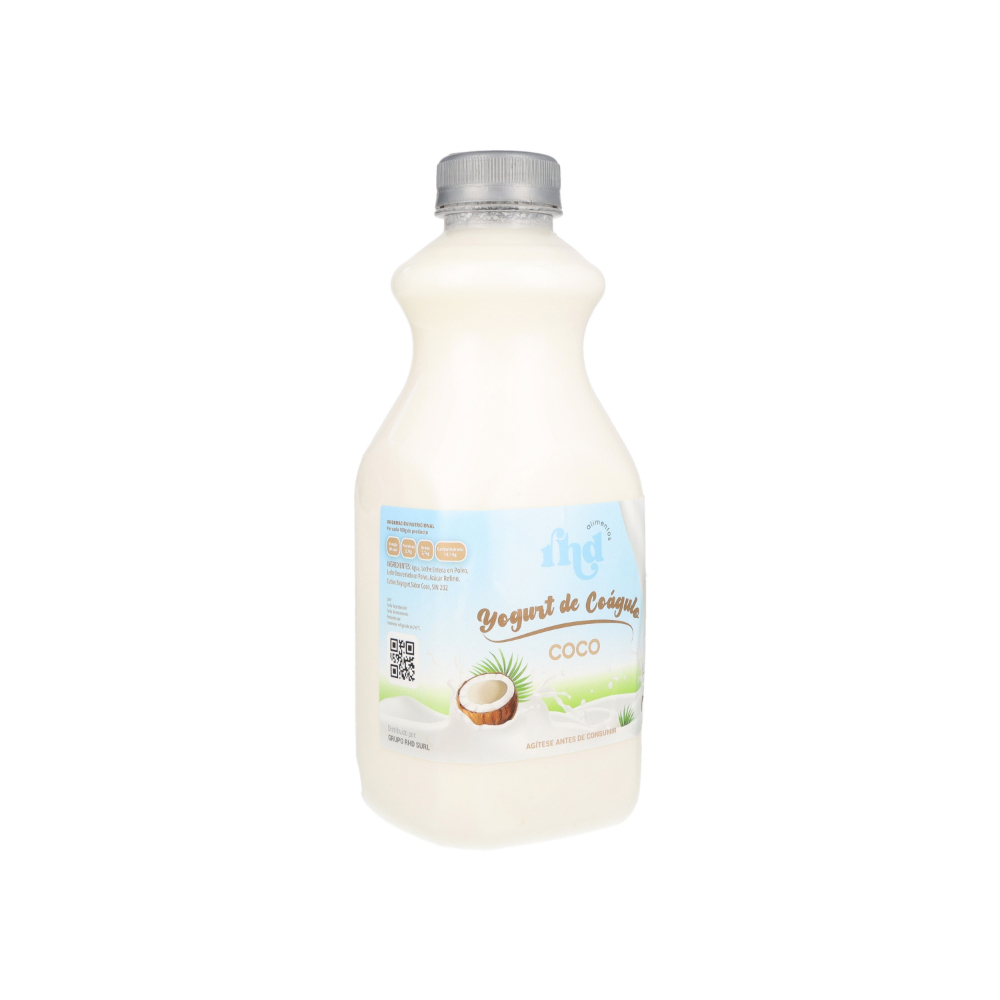 Yogurt probiótico de coágulo sabor coco RHD (1 L) - Miniatura 3