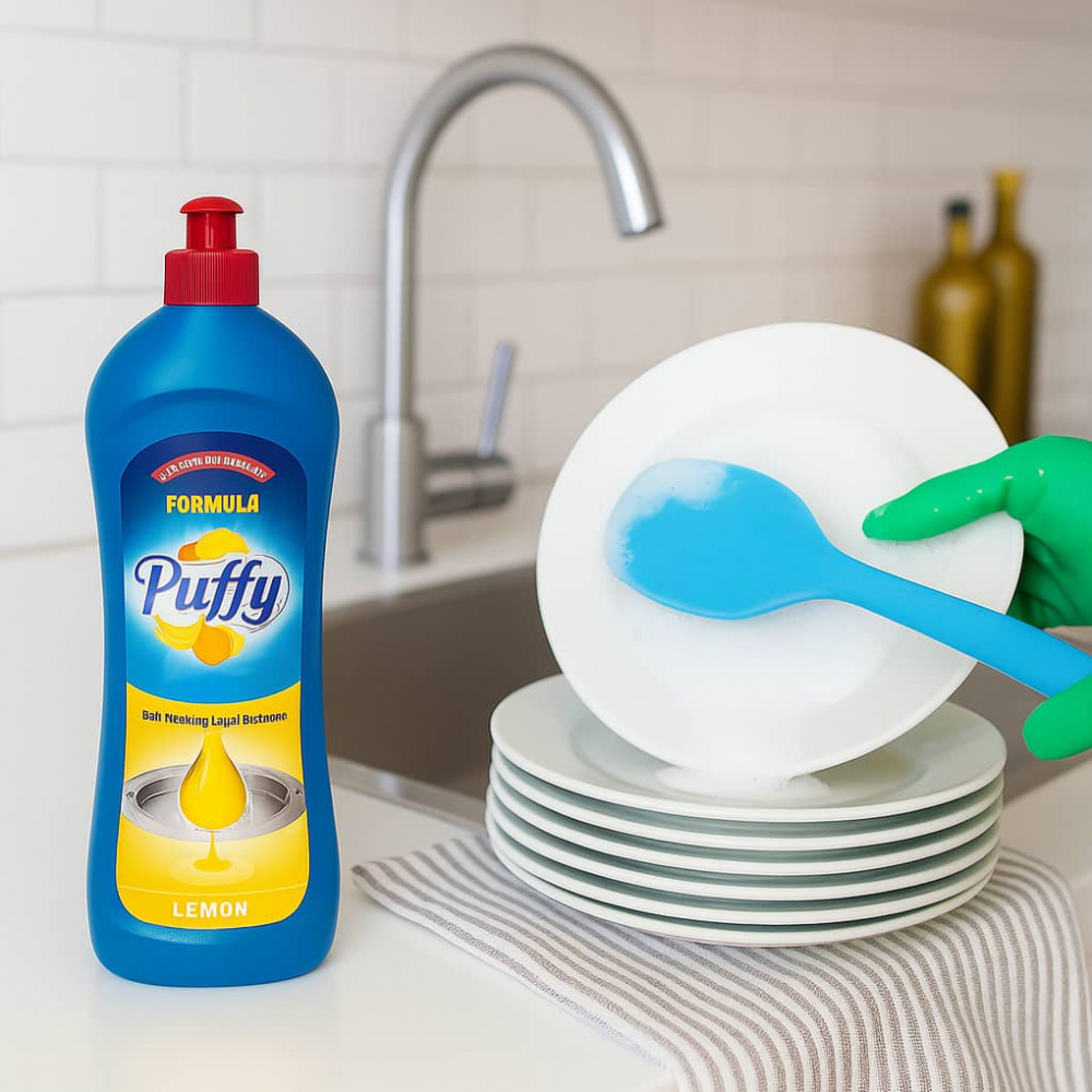 Detergente lavavajillas líquido de limón Puffy (660 g / 1.46 lb) - Miniatura 4