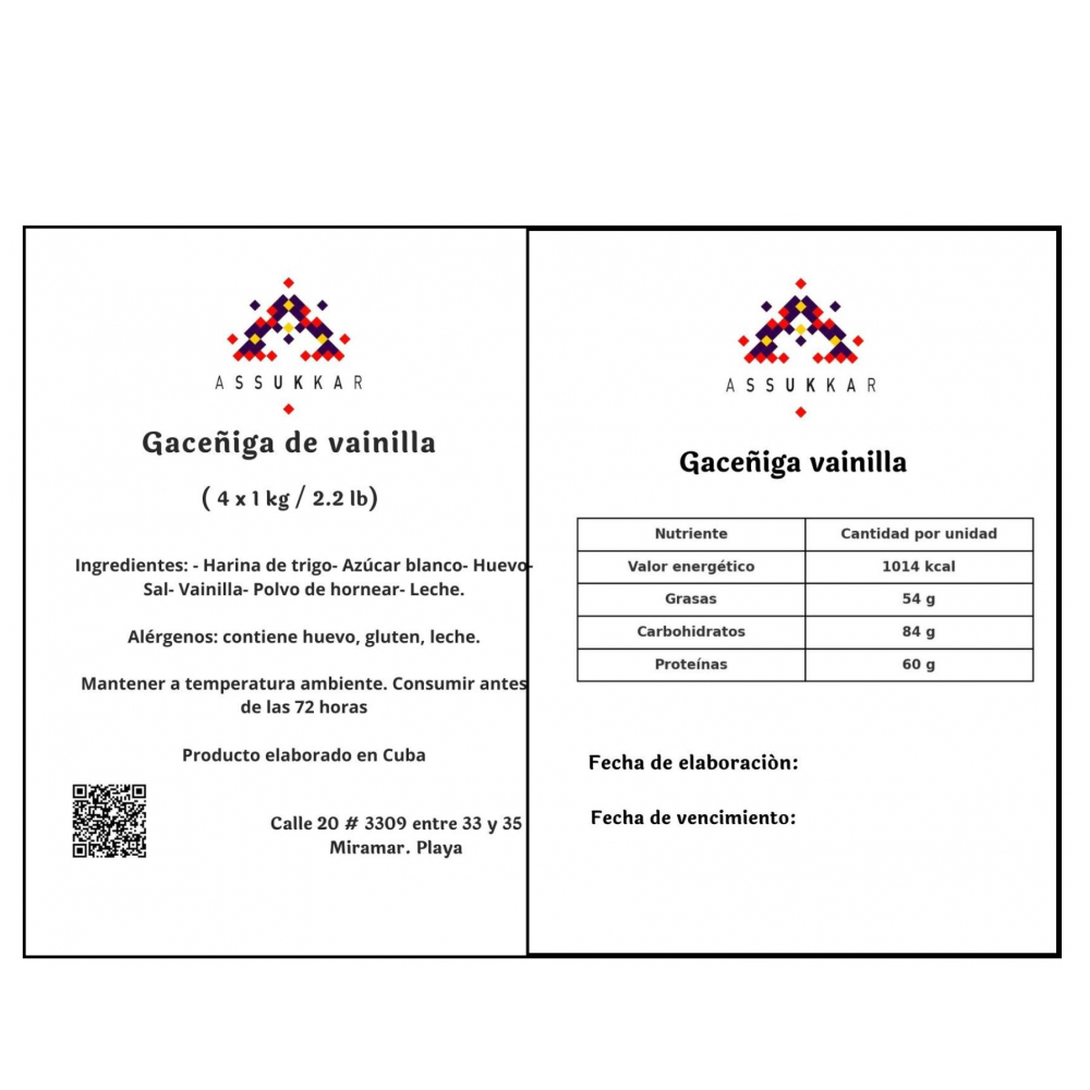 Gaceñiga vainilla grande (4 x 1 kg / 2.2 lb) - Miniatura 3