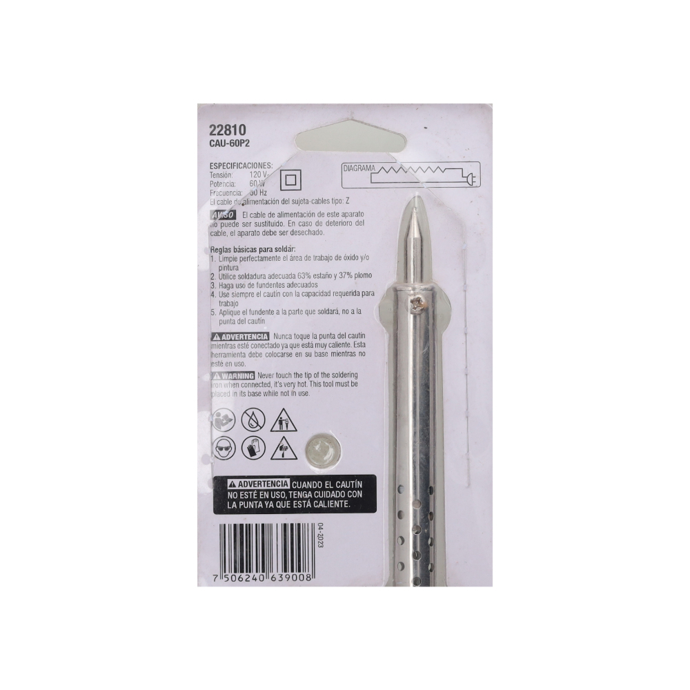 Cautín de soldadura con mango delgado Pretul CAU-45P2 (45 W) - Miniatura 3