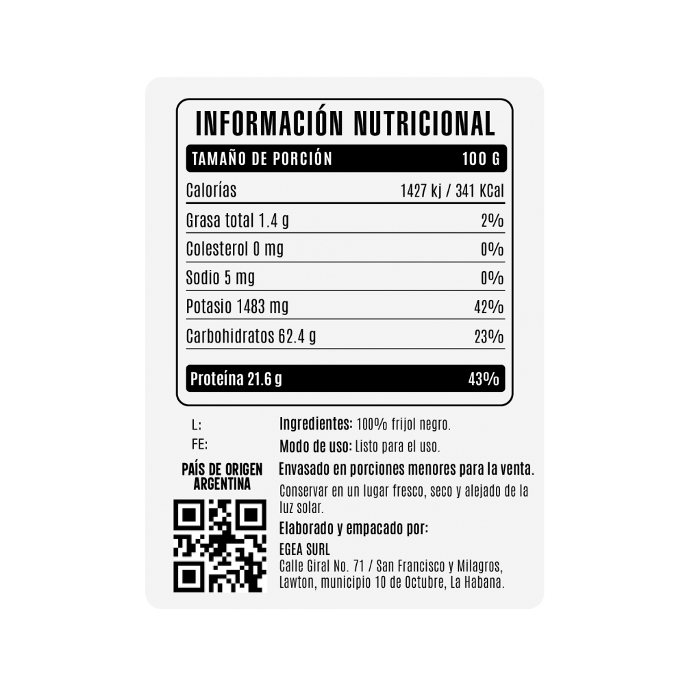 Frijoles negros Cosecha Real (3.17 kg / 7 lb) - Miniatura 4
