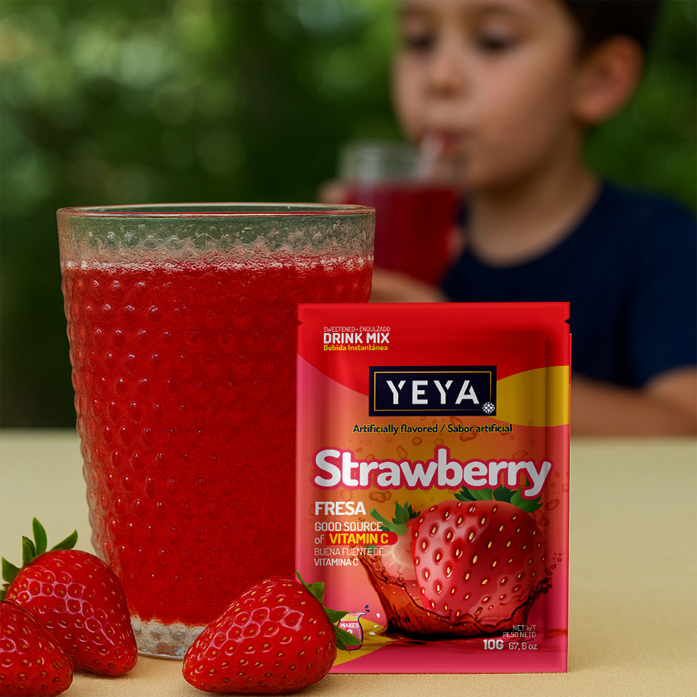 Refresco instantáneo sabor fresa YEYA (10 g) - Miniatura 4