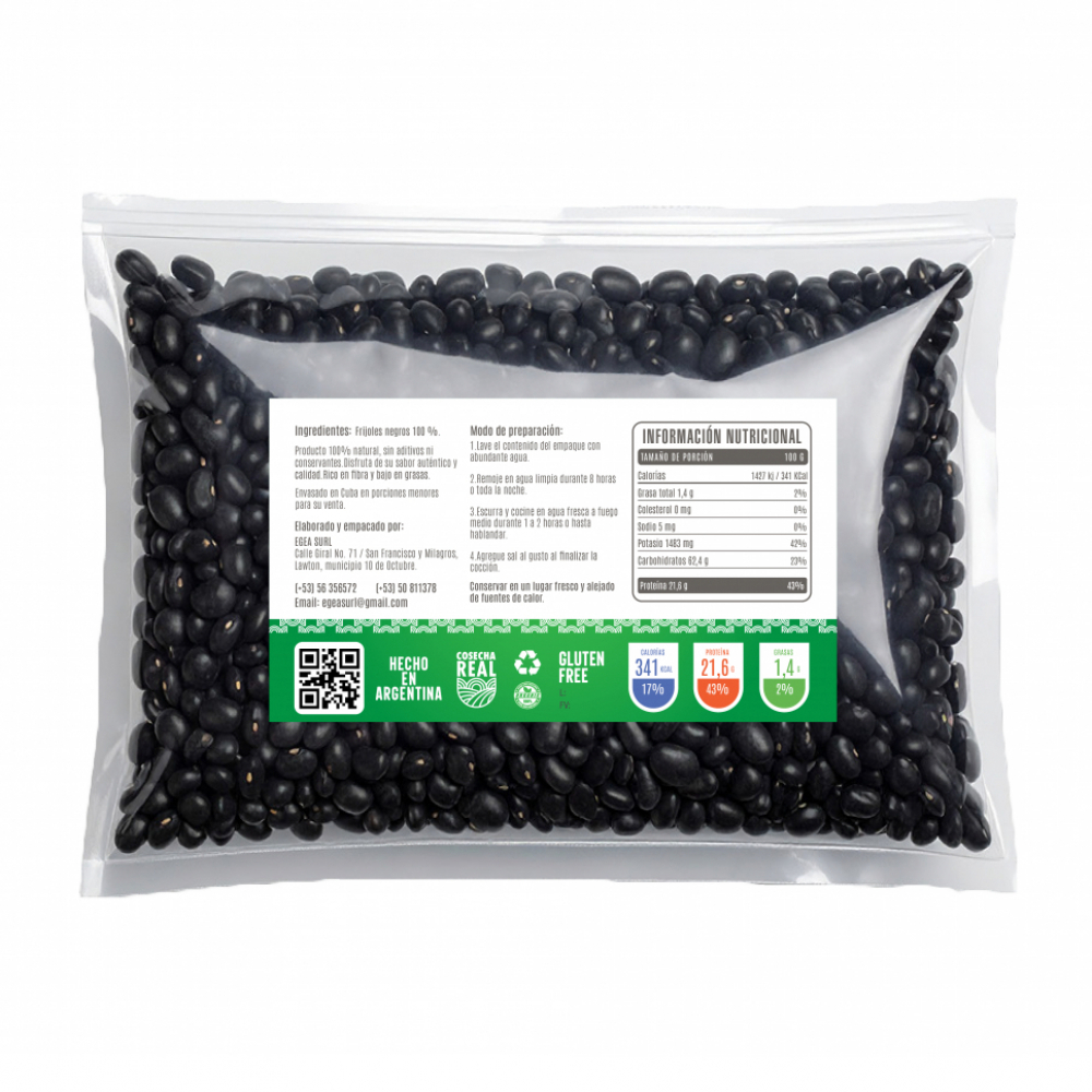 Frijoles negros Cosecha Real (4 x 1 kg / 2.2 lb) - Miniatura 2