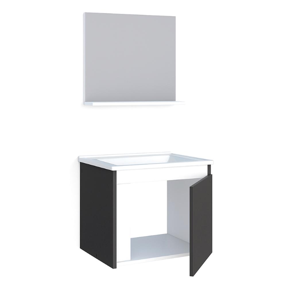 Mueble de baño Onyx blanco y negro en madera Cozimax - Miniatura 2