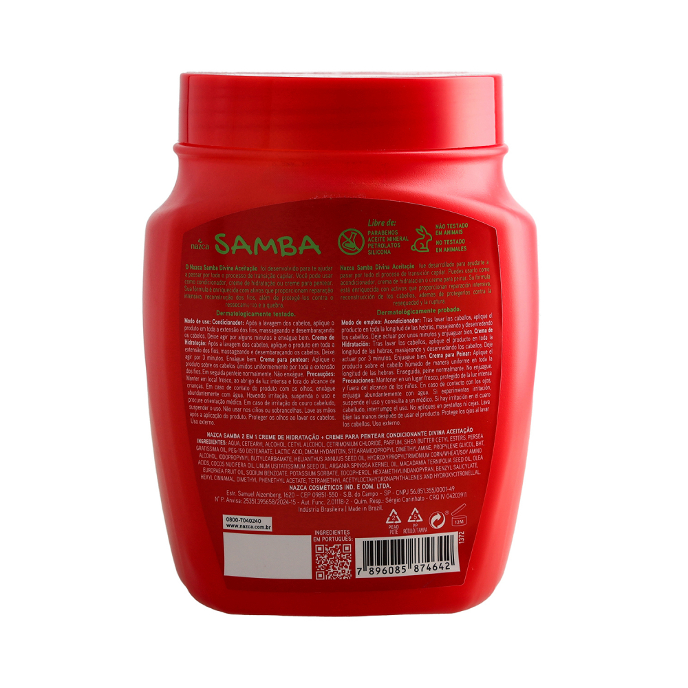 Tratamiento para el cabello 2 en 1 Divina Aceitacão Nazca Samba (1 kg / 2.2 lb) - Miniatura 2