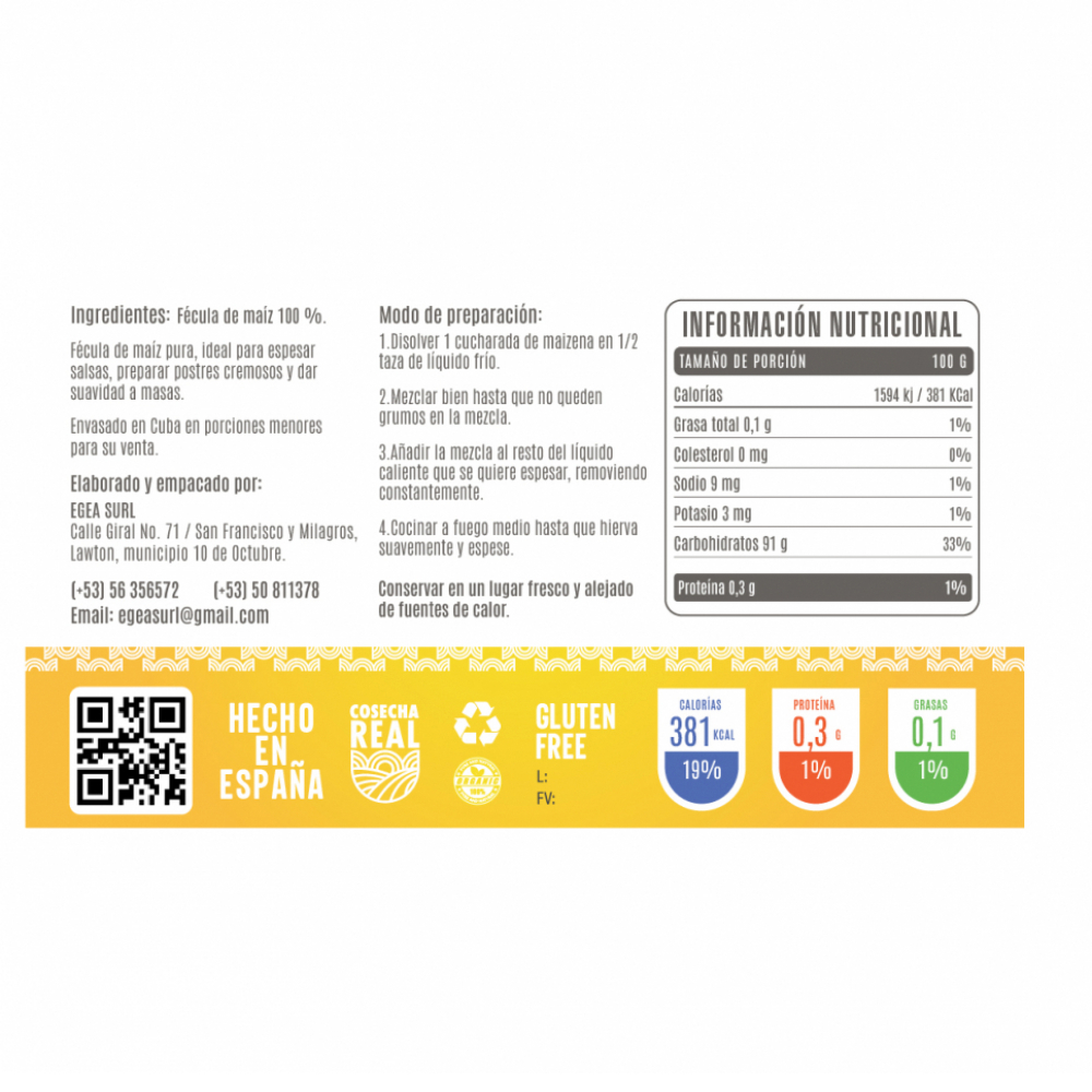 Maicena Cosecha Real (10 x 1 kg / 2.2 lb) - Miniatura 3