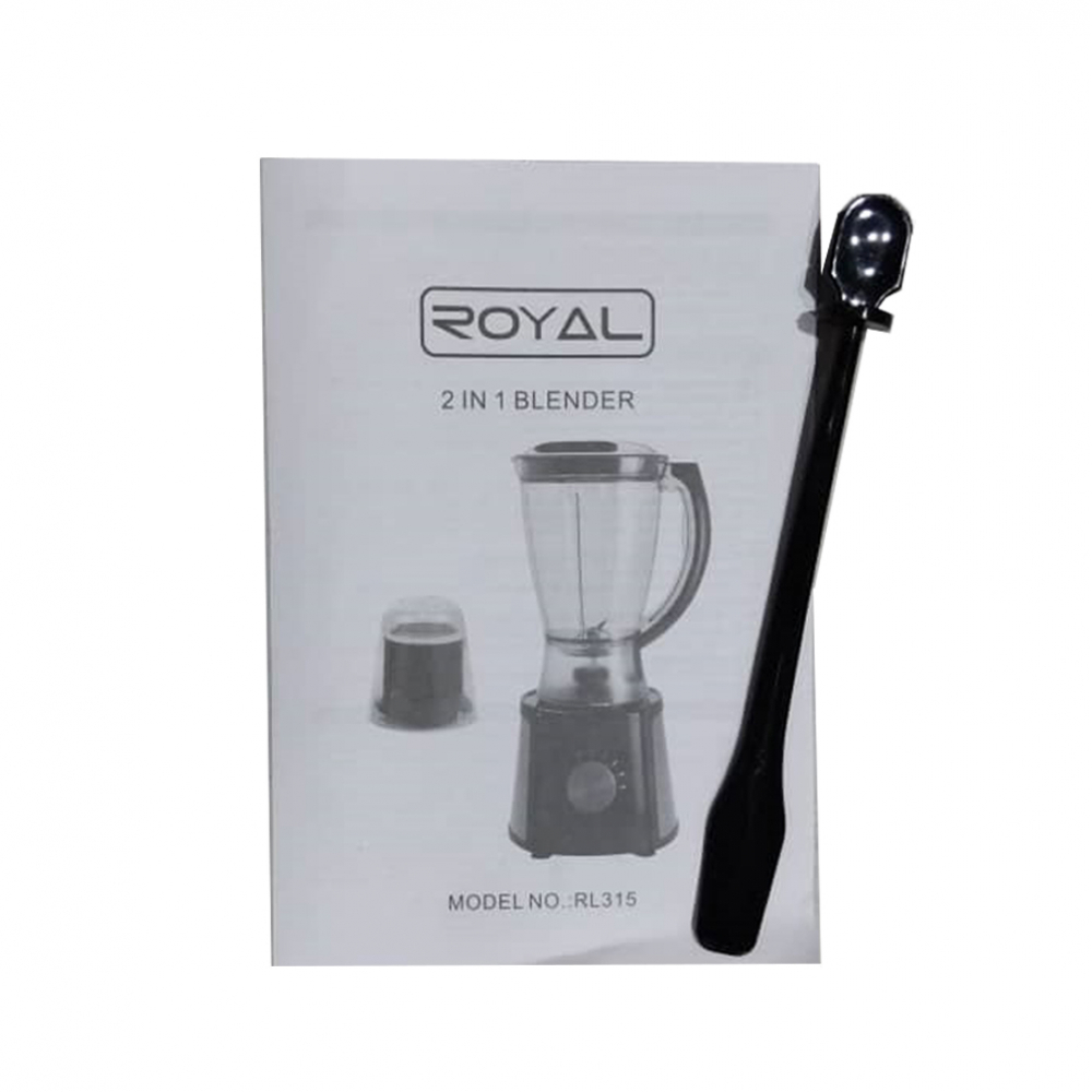 Licuadora con vaso plástico de 1.5 lt y procesador de alimentos Royal Rl315 - Miniatura 3