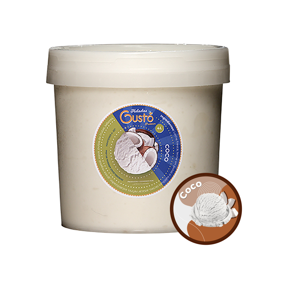 Helado Premium de coco Gustó (4 L) - Miniatura 2
