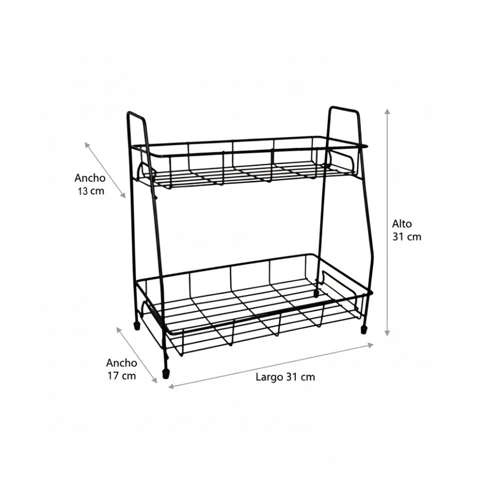 Organizador metálico de suelo o encimera Ray - Miniatura 4