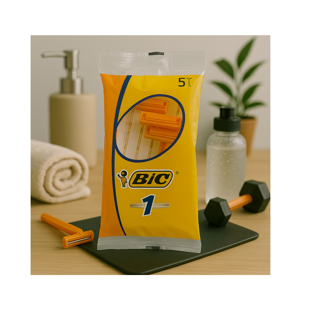 Maquinillas de afeitar desechables de 1 hoja Bic (5 U) - Miniatura 3