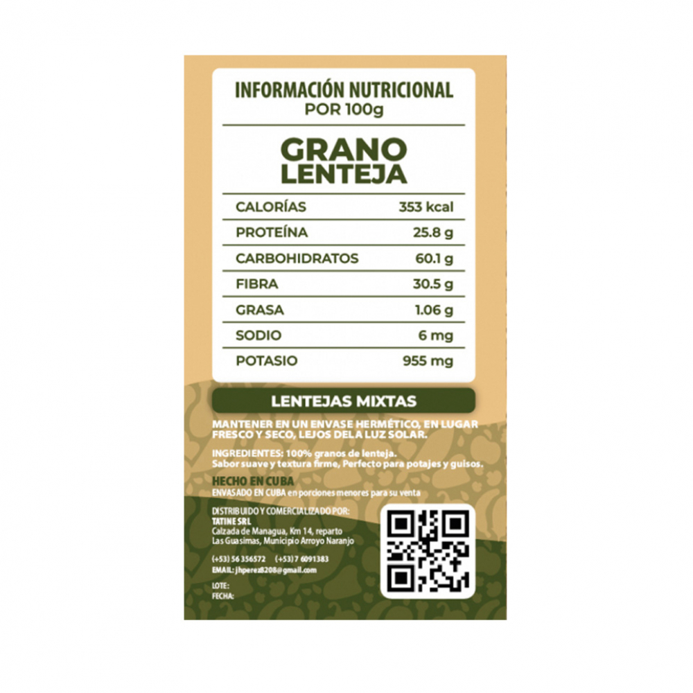 Lentejas Campo Vivo (3 x 500 g / 1.1 lb) - Miniatura 2