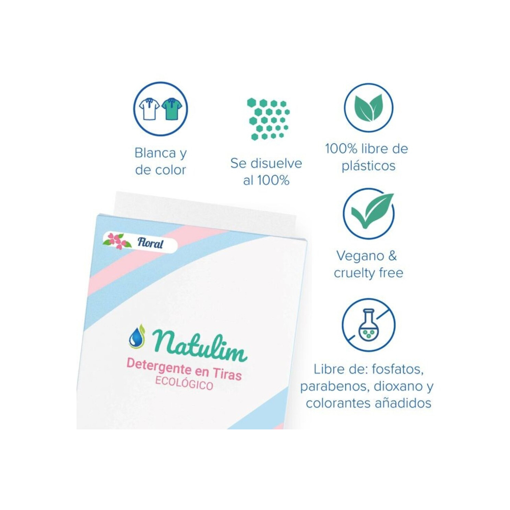Detergente en tiras para ropa Natilum (35 g / 1.23 oz) - Miniatura 3
