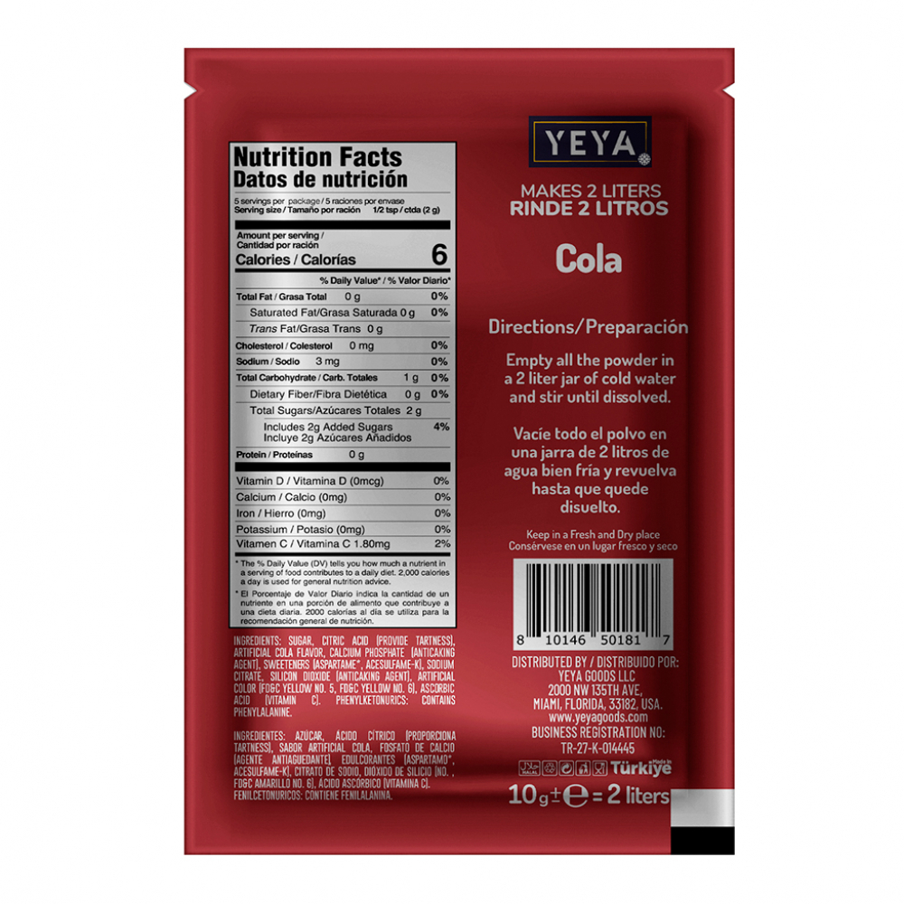 Refresco instantáneo sabor cola Yeya (26 x 10 g) - Miniatura 2