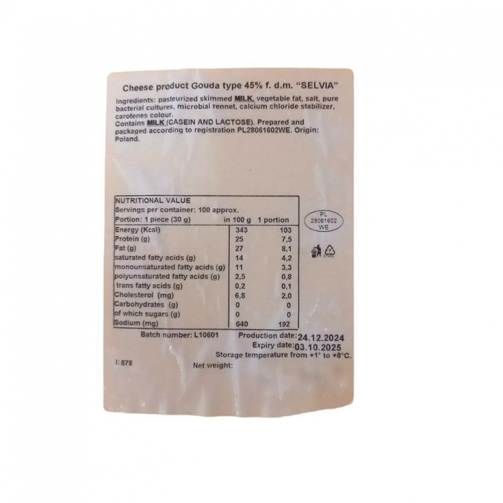 Queso tipo gouda Selvia (3.4 kg / 7.48 lb) - Miniatura 2