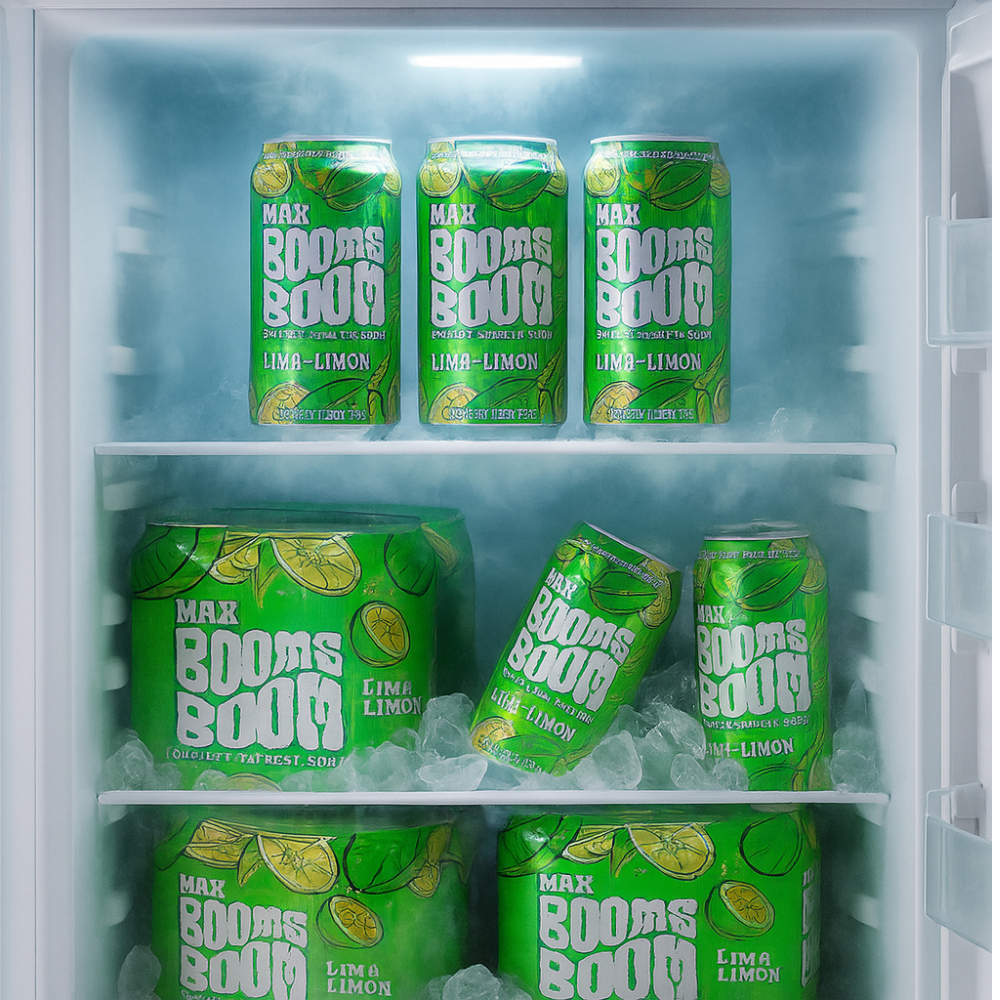 Bebida refrescante gaseada sabor lima-limón Max Booms Boom (6 X 330 ml) - Miniatura 4