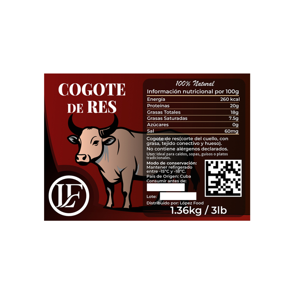 Cogote de res LF (1.36 kg / 3 lb) - Miniatura 2