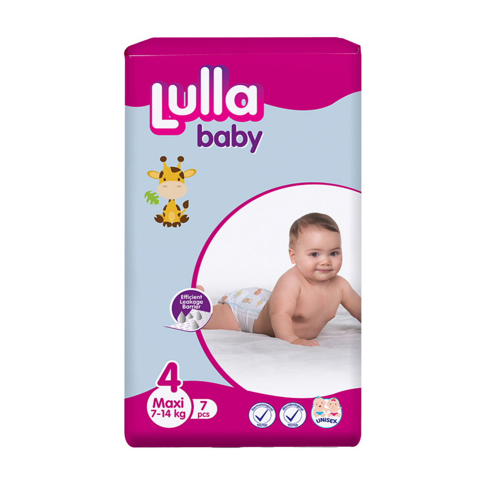 Pañales desechables para bebé etapa Maxi Lulla Baby (7 U